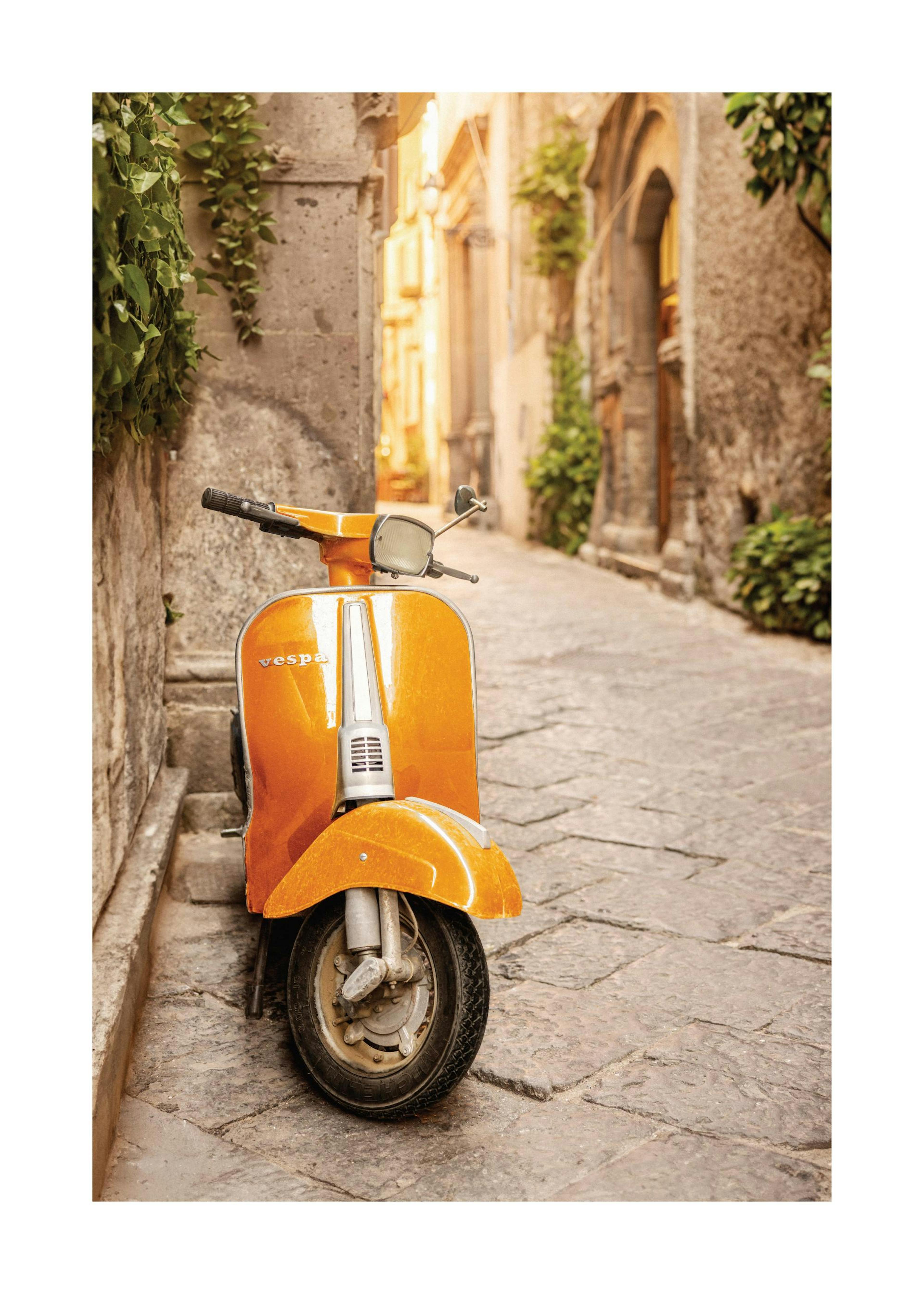 Pomarańczowa Vespa - Plakat 0