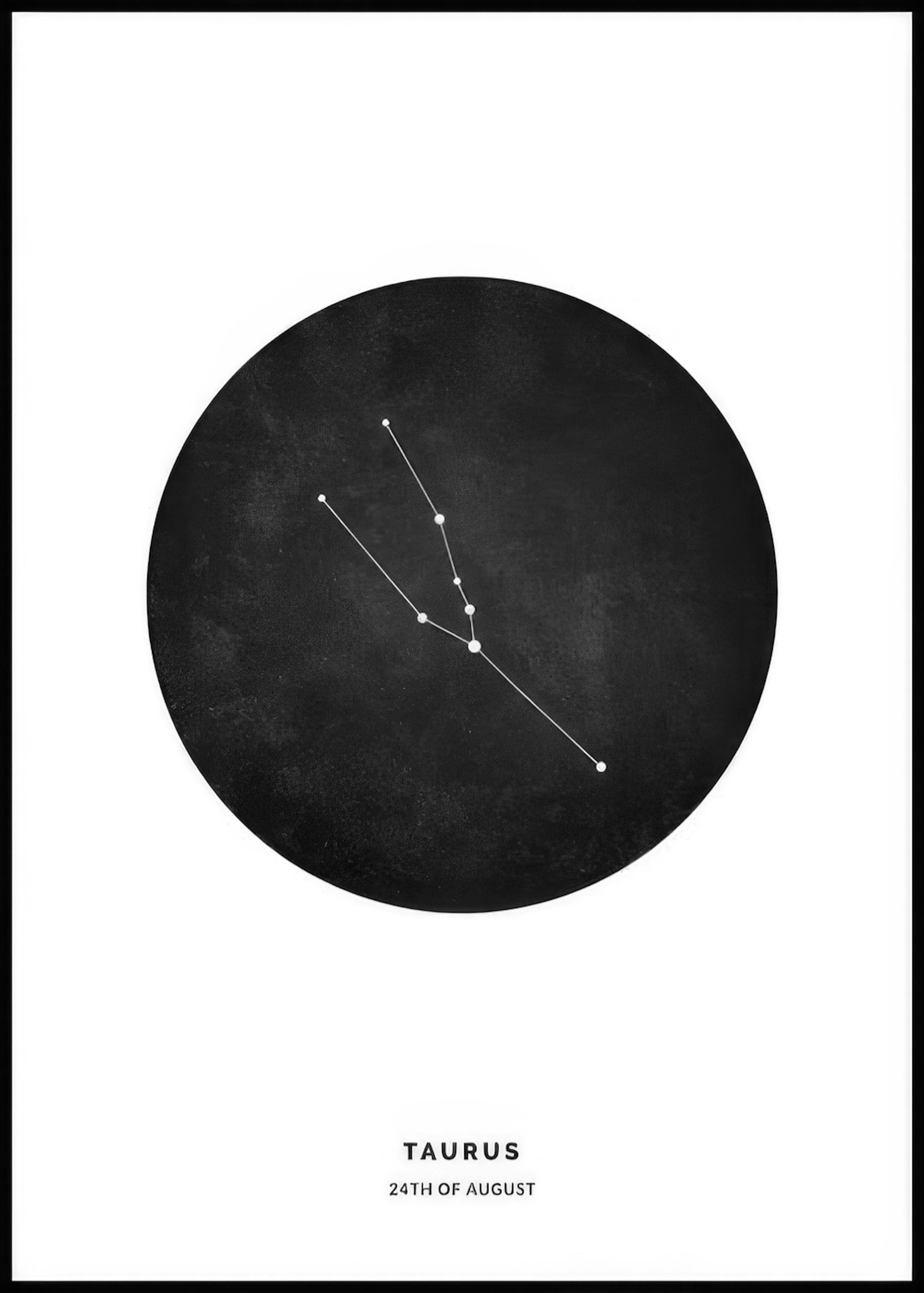 Semn astral negru Taur Poster Personalizatizat 0