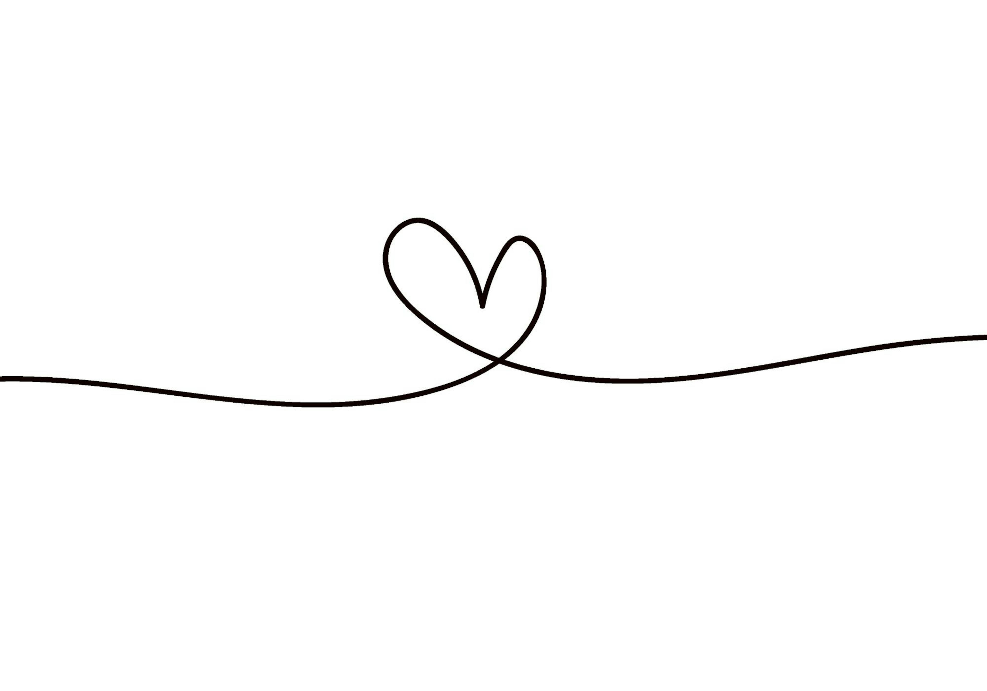 Line Heart Plakat 0