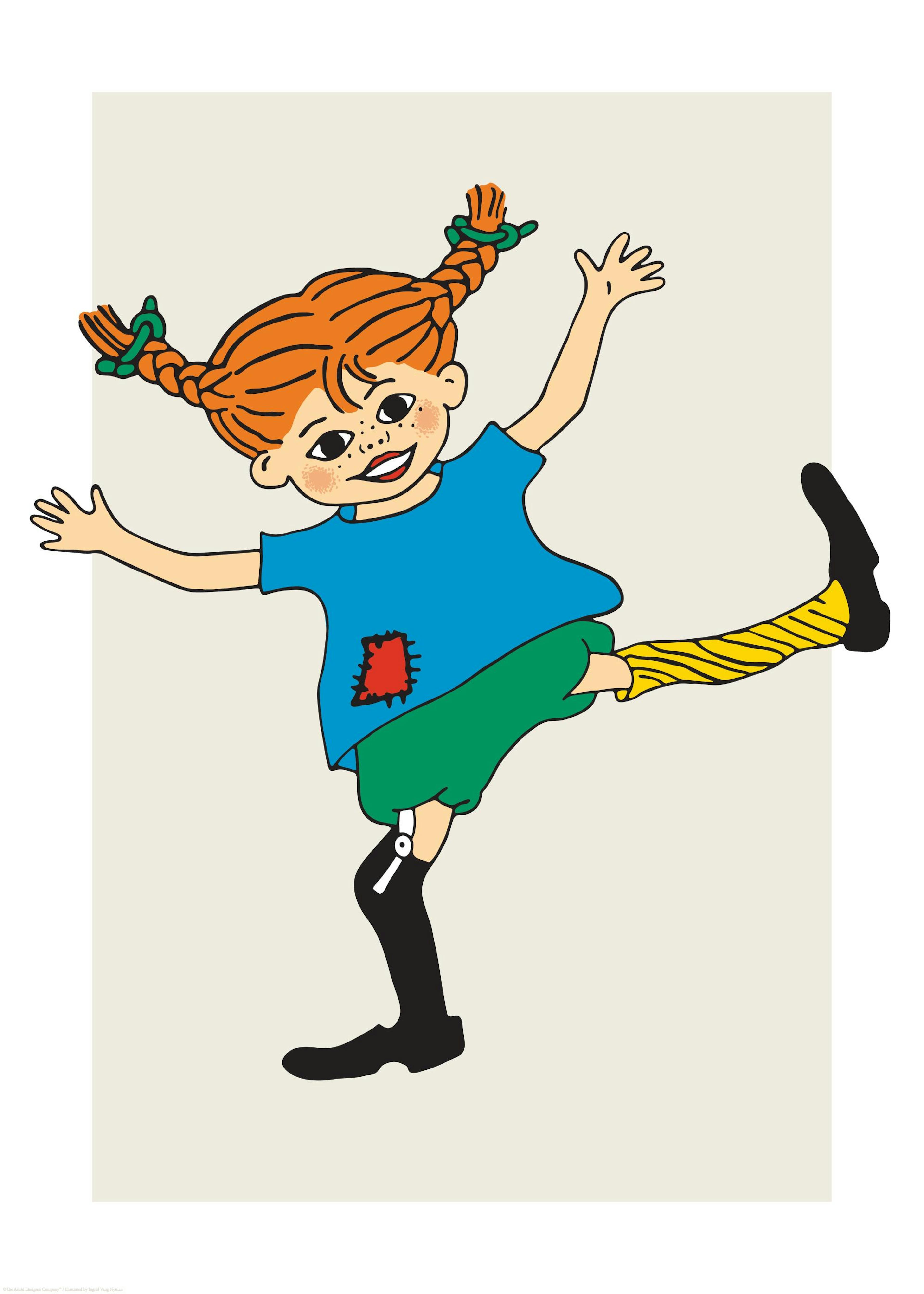 Pippi Pończoszanka Ilustracja Plakat 0