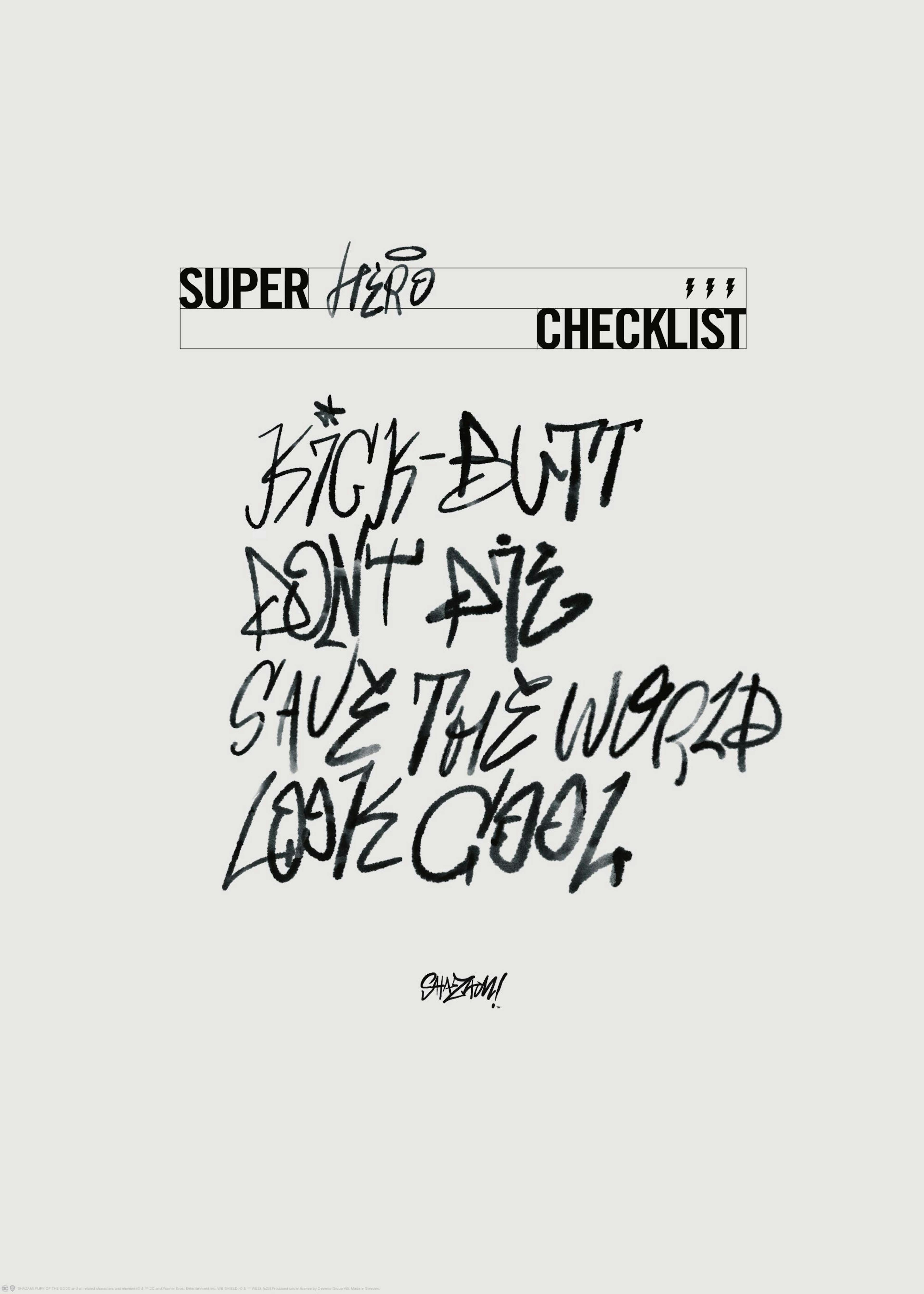 Shazam™ - Super Hero Checklist Poster 0
